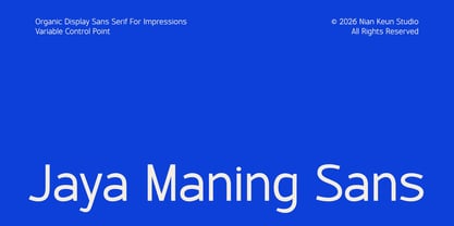 Jaya Maning Sans Font Poster 1