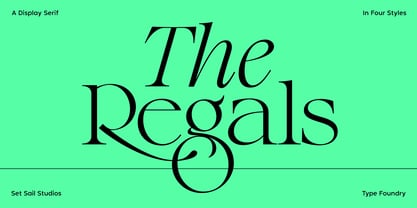 The Regals Font Poster 1
