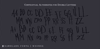 Wounds Font Poster 3