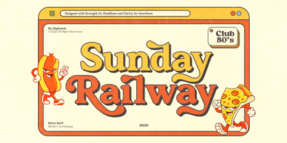 GC Sunday Railway Font Poster 1