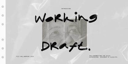 Working Draft Font Poster 1