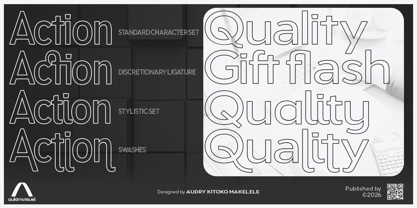 Aukim II Outline Font Poster 6
