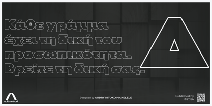Aukim II Outline Font Poster 9