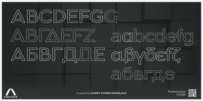 Aukim II Outline Font Poster 3