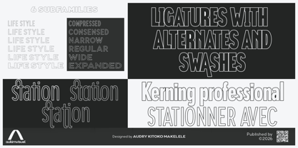 Aukim II Outline Font Poster 4