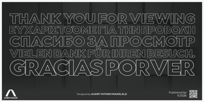 Aukim II Outline Font Poster 13