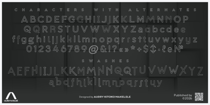 Aukim II Outline Font Poster 5