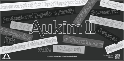 Aukim II Outline Font Poster 1