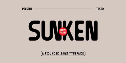 Sunken Rounded Font Poster 1