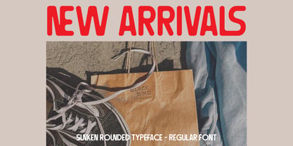 Sunken Rounded Font Poster 6