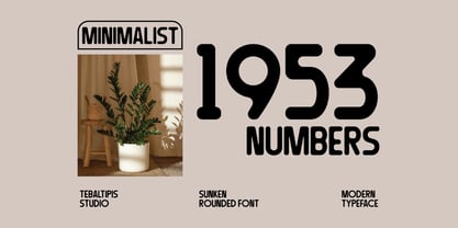 Sunken Rounded Font Poster 5