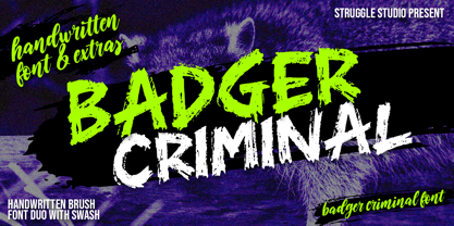 Badger Criminal Font Poster 1