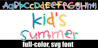 Kids Color Font Poster 4