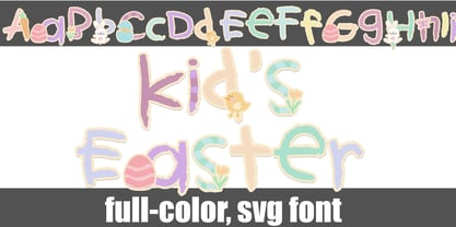 Kids Color Font Poster 12