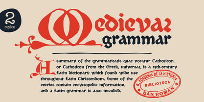 Medieval Grammar Font Poster 1
