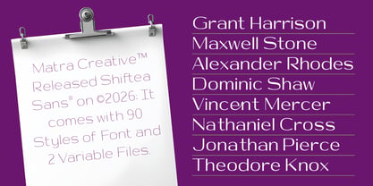 Shiftea Font Poster 11