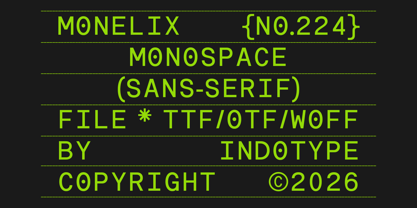 IT Monelix Font Poster 2