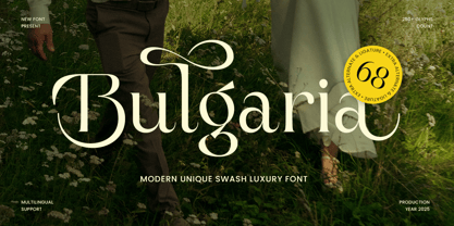 Bulgaria Font Poster 1