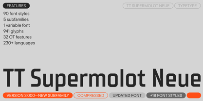 TT Supermolot Neue Font Poster 1