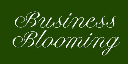 Business Blooming Font Poster 1