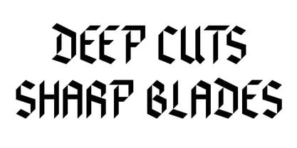 Bladecut Font Poster 2