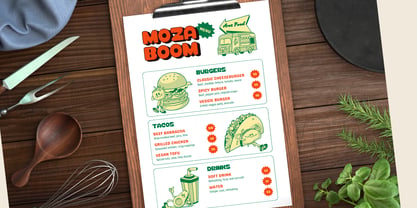 Saro Food Font Poster 10