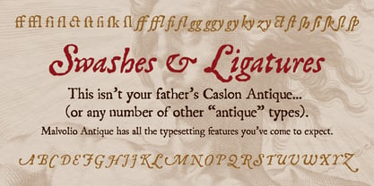 Malvolio Antique Font Poster 6