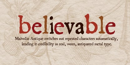 Malvolio Antique Font Poster 4