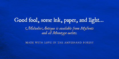 Malvolio Antique Font Poster 10