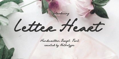 Letter Heart Font Poster 1
