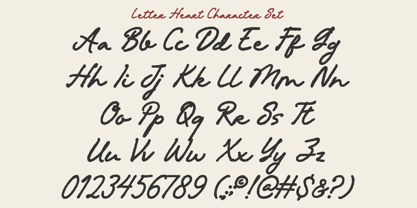 Letter Heart Font Poster 9