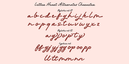 Letter Heart Font Poster 10