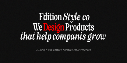 The Edition Nineties Font Poster 6