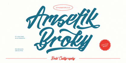 Amsefik Broky Font Poster 1