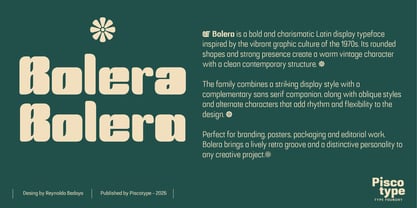 Bolera Font Poster 2