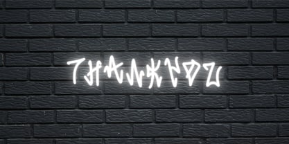 Skulk Stroke Font Poster 9