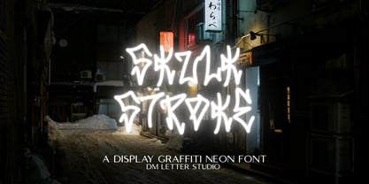 Skulk Stroke Font Poster 1