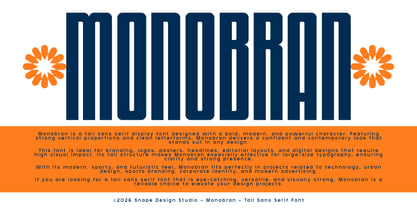 Monobran Font Poster 2
