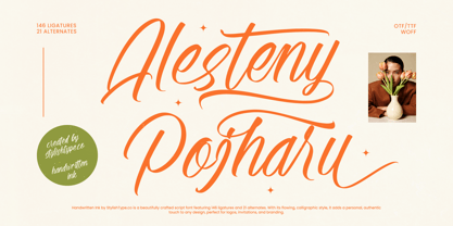Alesteny Pojharu Font Poster 1