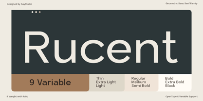Rucent Font Poster 1