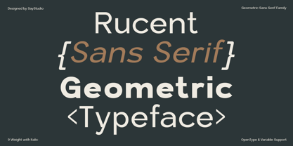 Rucent Font Poster 3