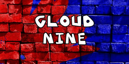 Cloud Nine Font Poster 2
