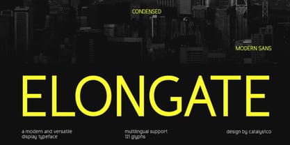 Elongate Font Poster 1