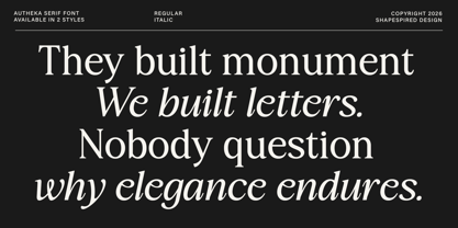 Autheka Font Poster 7
