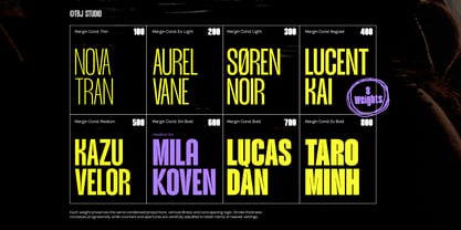 TBJ Margin Condensed Font Poster 3