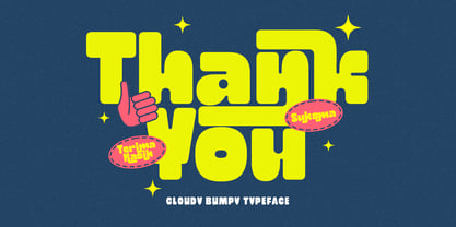 Cloudy Bumpy Font Poster 9