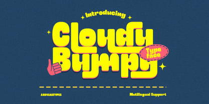 Cloudy Bumpy Font Poster 1