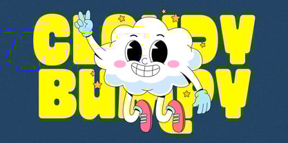 Cloudy Bumpy Font Poster 6