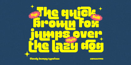 Cloudy Bumpy Font Poster 4