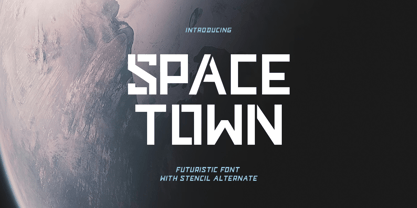 Space Town Font Poster 1